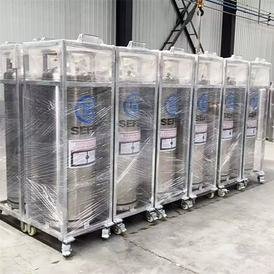 लार Lco2 Lo2 Ln2 . के लिए फ्रेम के साथ रासायनिक क्रायोजेनिक देवर सिलेंडर 195l