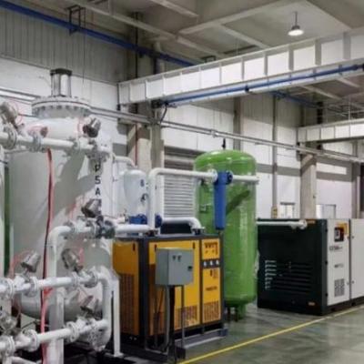 99.999% उच्च शुद्धता 90nm3/घंटा ग्लास उत्पादन PSA नाइट्रोजन जनरेटर ≤-40℃ ओस बिंदु के साथ