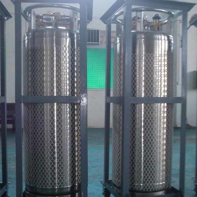195 लीटर उच्च दबाव तरल नाइट्रोजन टैंक स्टेनलेस स्टील, तरल O2 देवर सिलेंडर