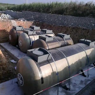100cbm ईंधन तेल भंडारण टैंक 70m3 SF शीसे रेशा FRP प्लास्टिक