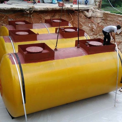 लंबवत 0.1 एमपीए औद्योगिक तेल भंडारण टैंक एफआरपी स्टील